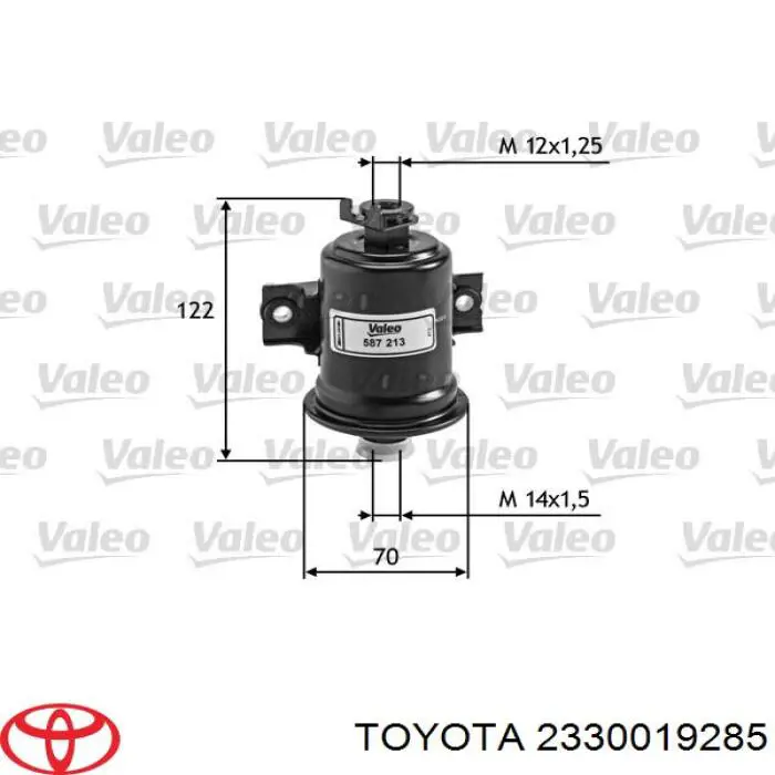 2330019285 Toyota Filtro de gasolina