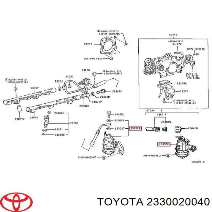 Filtro combustible Toyota 2330020040 precio, desde 13,14 EUR