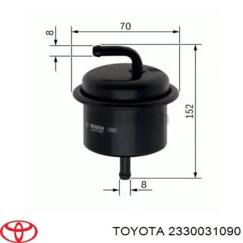 2330031090 Toyota filtro combustible