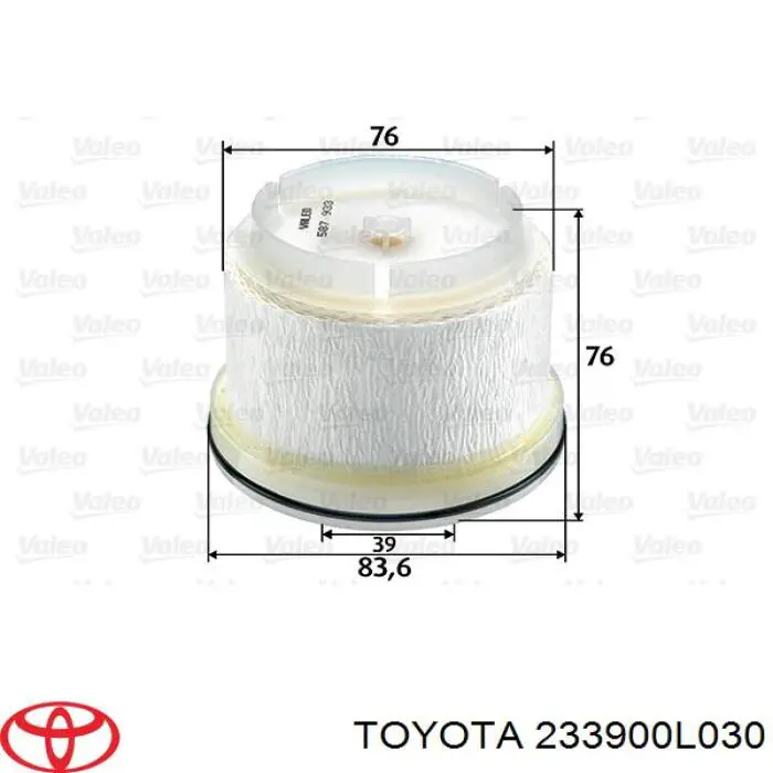 233900L030 Toyota filtro combustible