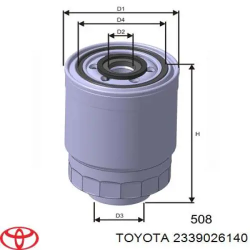 Filtro combustible Toyota Auris E15