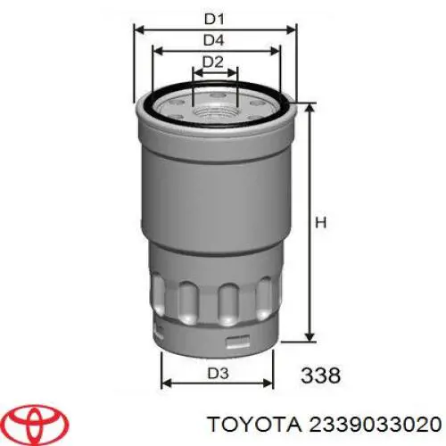 Filtro de combustible 2339033020 Toyota