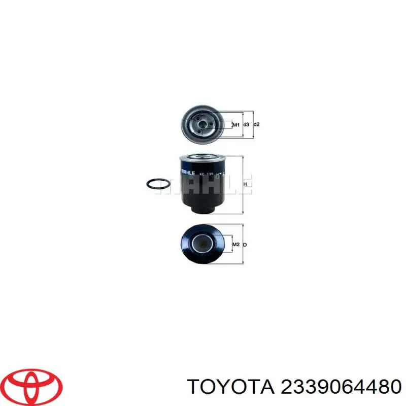 Filtro de combustible 2339064480 Toyota