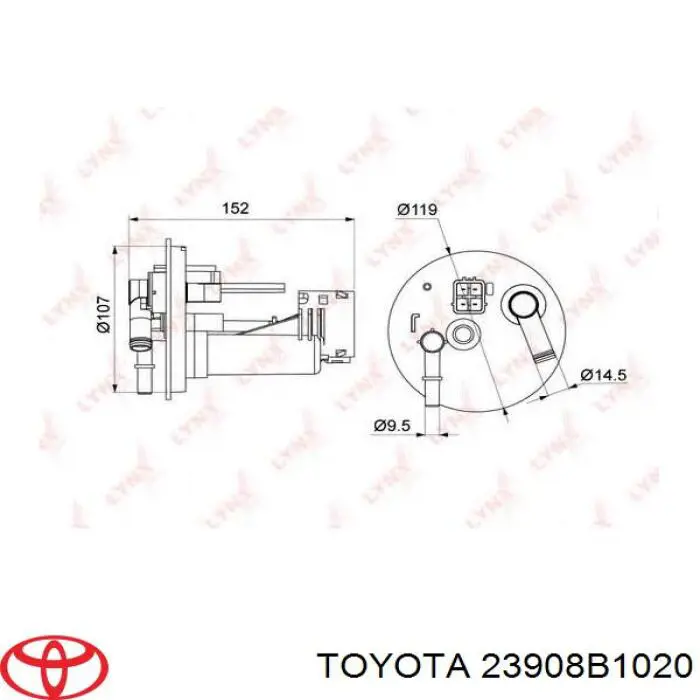 Filtro combustible Toyota 23908B1020 precio, desde 37,08 EUR