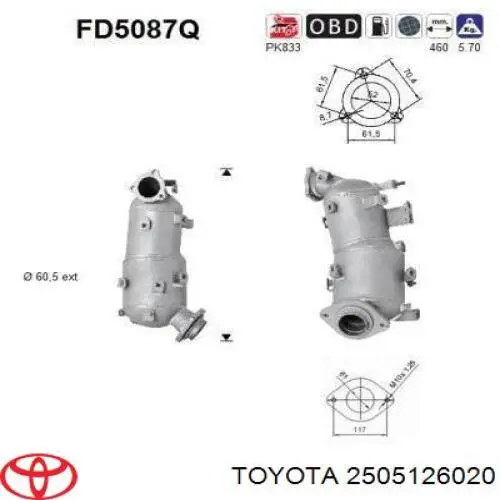 Convertidor catalítico Bosal 097319