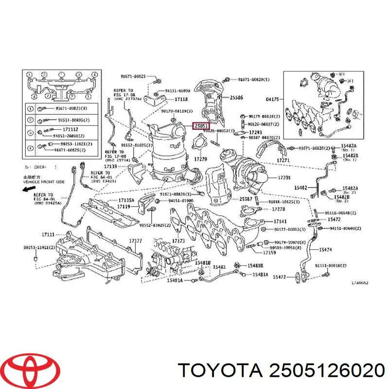 Comprar 2505126020 Toyota Catalizador