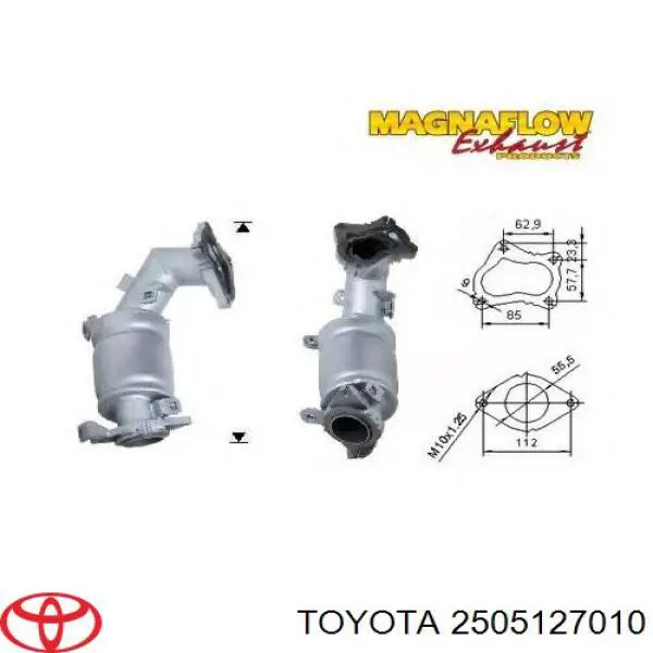 Catalizador Toyota 2505127010 precio, desde 773,51 EUR