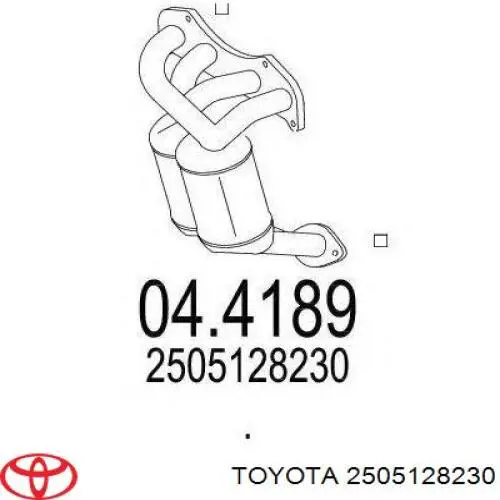 2505128230 Toyota Catalizador de gasolina y diésel