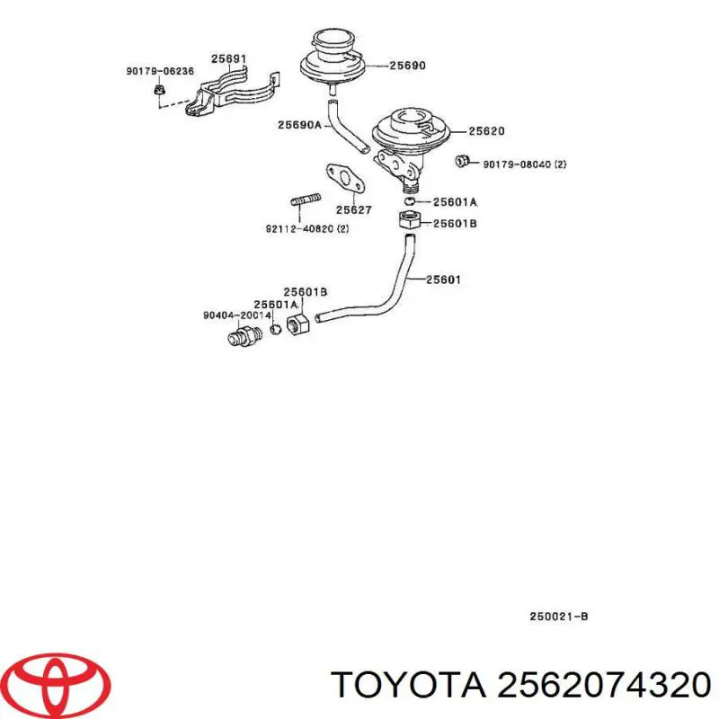 Válvula de regulación de gases Toyota 2562074320 precio, desde 263,96 EUR