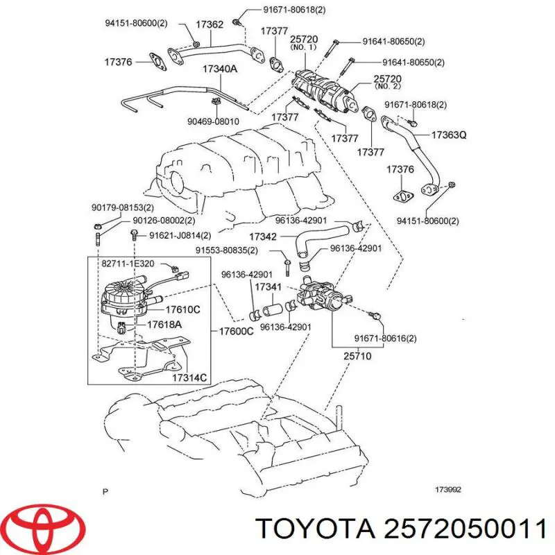 Válvula de purga del catalizador Toyota 2572050011 precio, desde 174,27 EUR