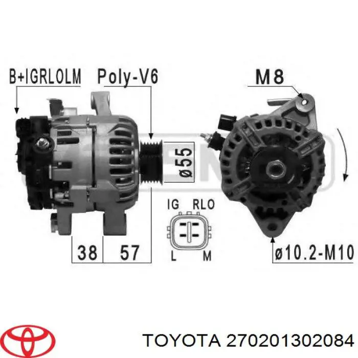 270201302084 Toyota alternador