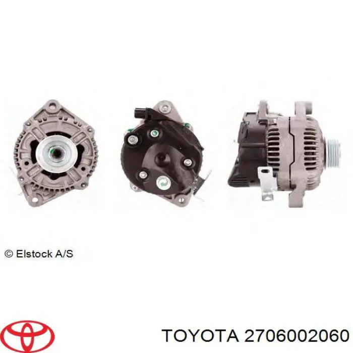 Alternador del motor Toyota 2706002060 precio, desde 110,35 EUR