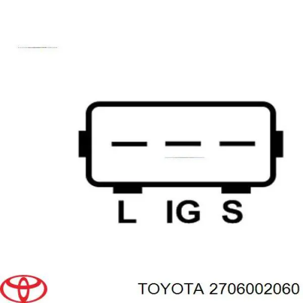 Alternador 2706002060 Toyota