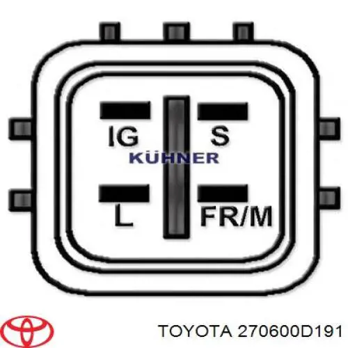 270600D191 Toyota Alternador de coche