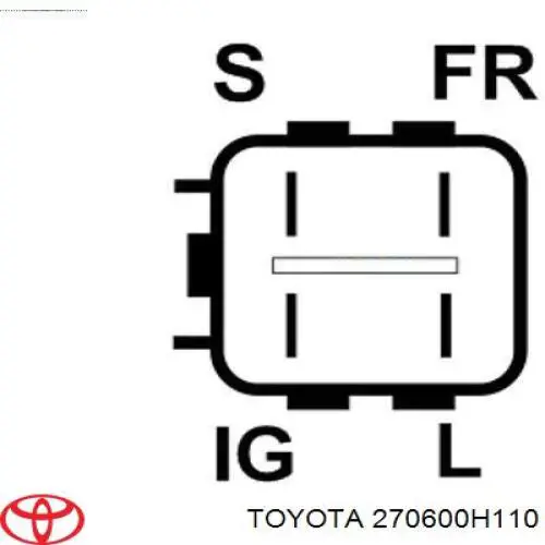 Alternador 270600H110 Toyota