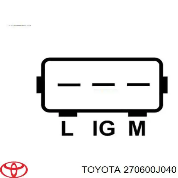 Alternador 270600J040 Toyota