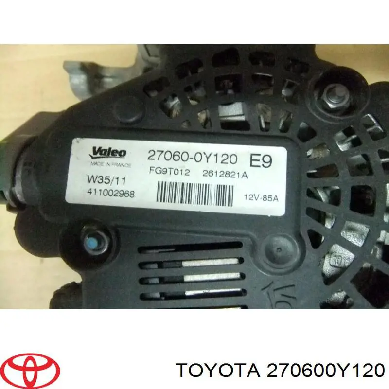 270600Y270 Toyota Alternador de coche
