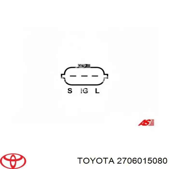 Alternador 2706015080 Toyota