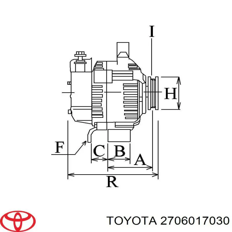 2706017020 Toyota Alternador de coche