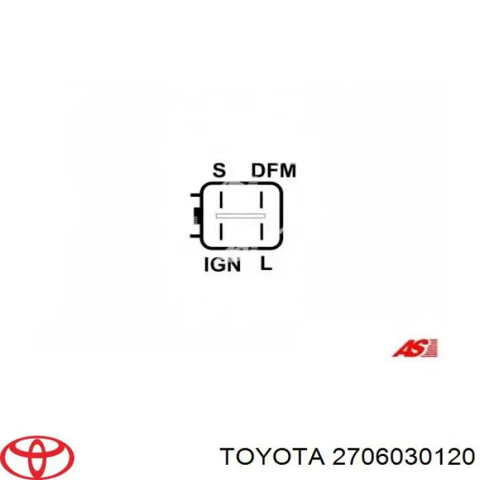 Alternador 2706030120 Toyota