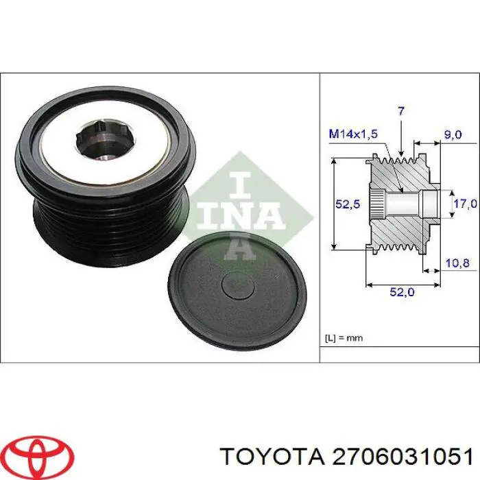 2706031051 Toyota alternador