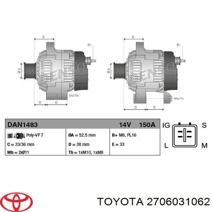 Comprar 2706031062 Toyota Dynamo