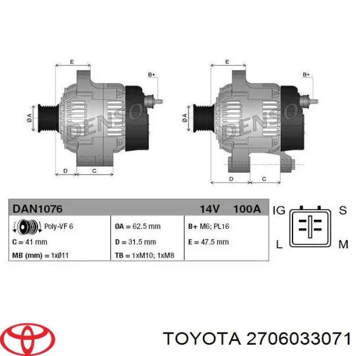 Comprar 2706033071 Toyota Dynamo