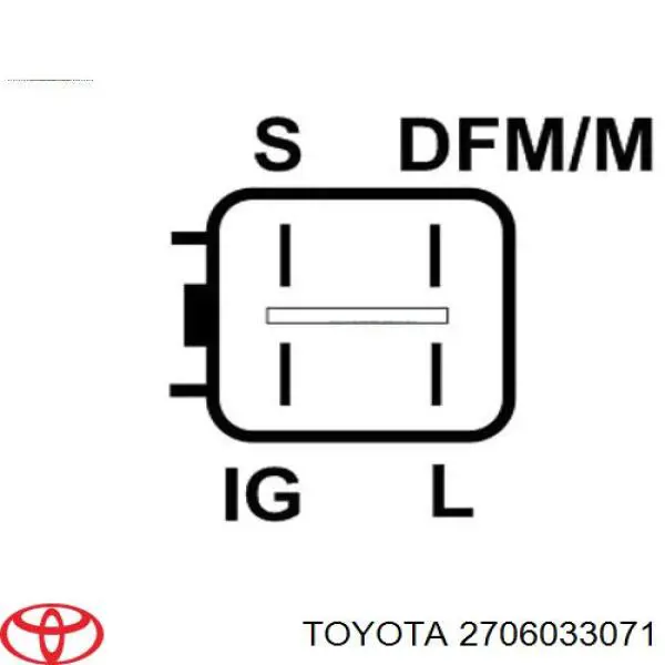 Alternador 2706033071 Toyota