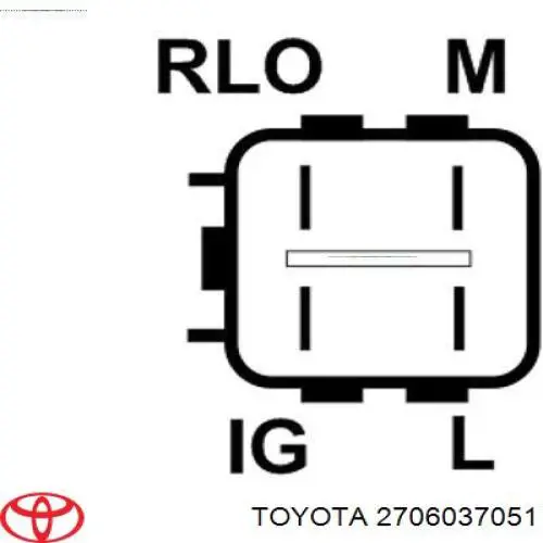 Alternador del motor Toyota 2706037051 precio, desde 171,34 EUR