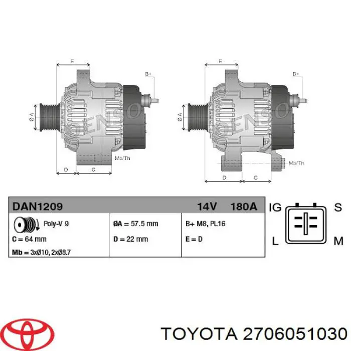 Comprar 2706051030 Toyota Dynamo