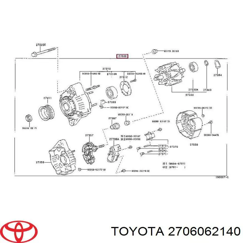 2706062110 Toyota alternador
