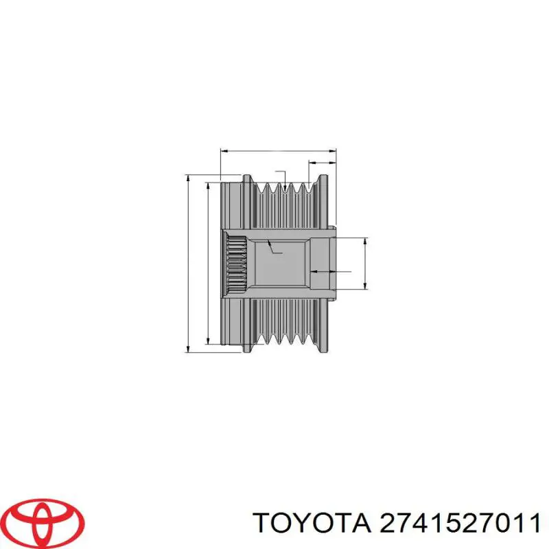 Polea alternador 2741527011 Toyota