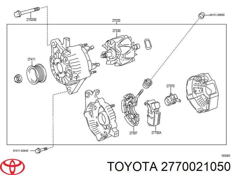 Regulador del alternador para Toyota Yaris (SP90)