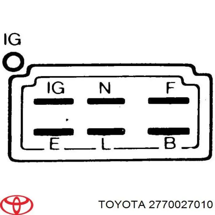 2770027010 Toyota regulador de rele del generador (rele de carga)