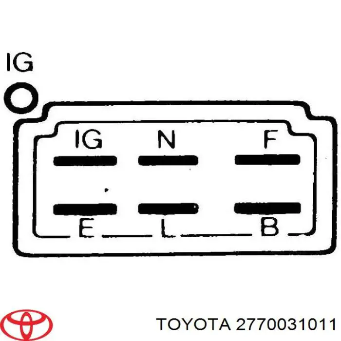 2770031011 Toyota regulador de rele del generador (rele de carga)