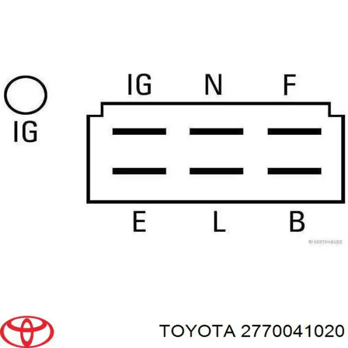 2770041020 Toyota regulador de rele del generador (rele de carga)