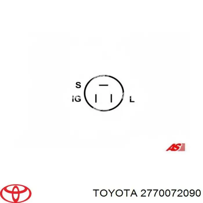 2770072090 Toyota regulador de rele del generador (rele de carga)