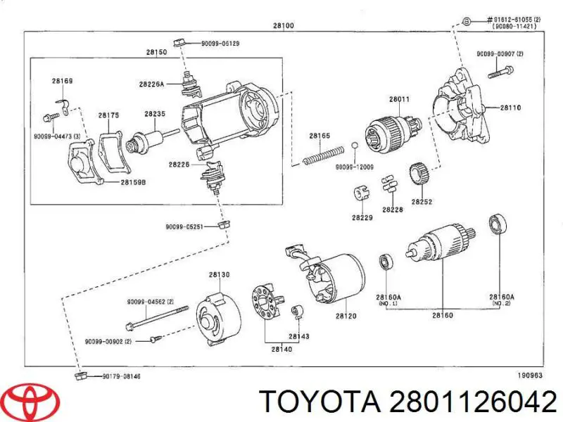 2801187601000 Daihatsu bendix, motor de arranque