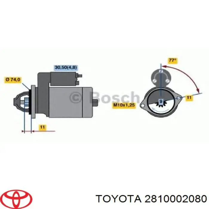 Comprar 2810002080 Toyota Motores de arranque