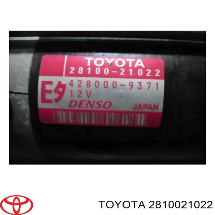Motor de arranque 2810021022 Toyota