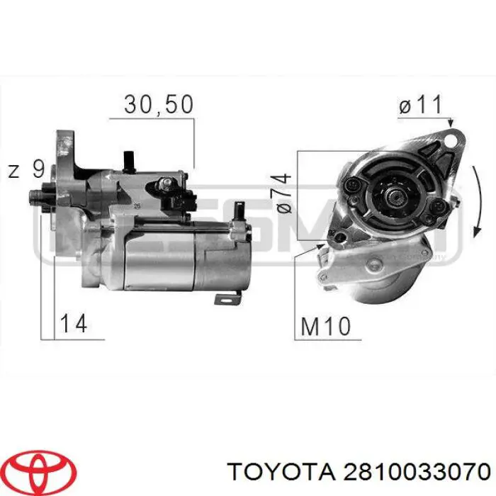 Motor de arranque 281000W080 BMW
