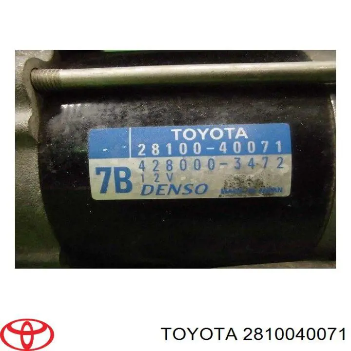 2810040071 Toyota motor de arranque