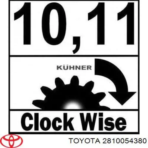 Motor de arranque 2810054380 Toyota