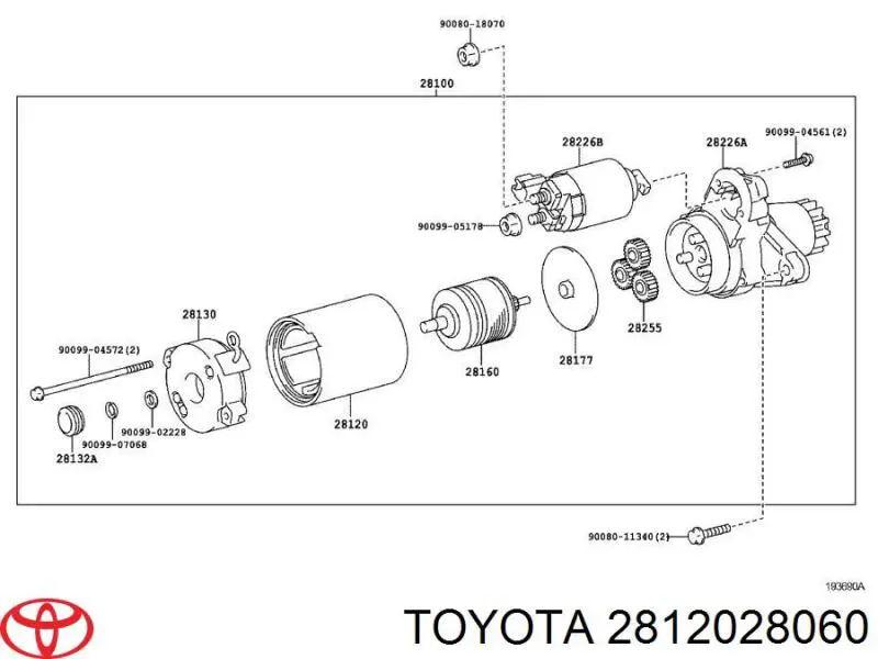 Devanado de excitación, motor de arranque para Toyota Camry (V40)