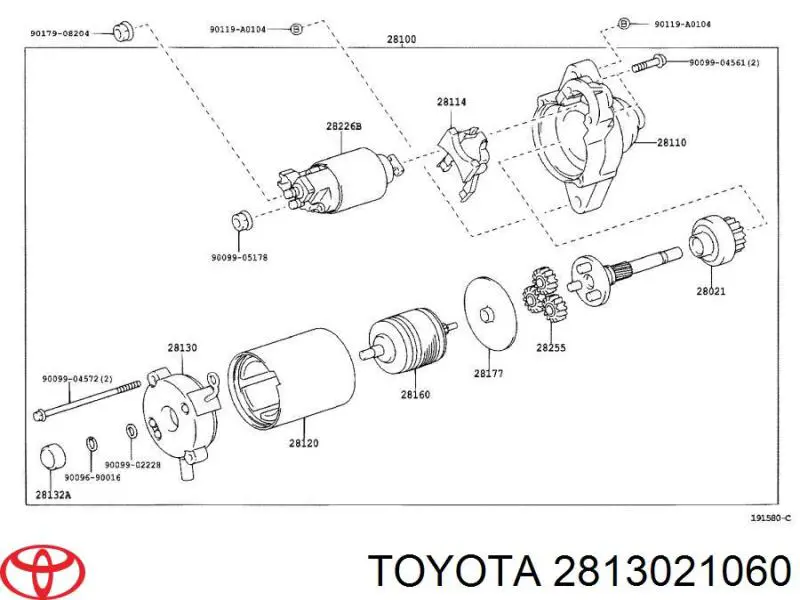 Comprar 2813021060 Toyota Portaescobillas motor de arranque