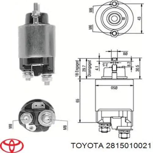 Interruptor solenoide para Toyota Liteace (CM3V, KM3V)