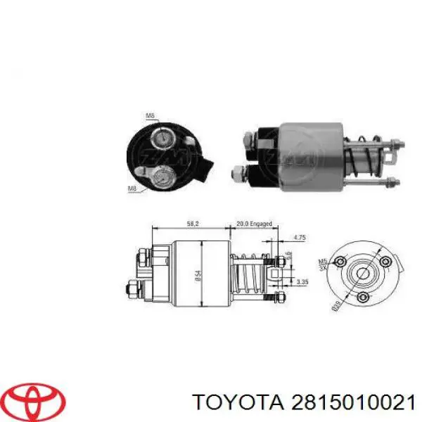 Interruptor magnético estárter Toyota 2815010021 precio, desde 67,72 EUR