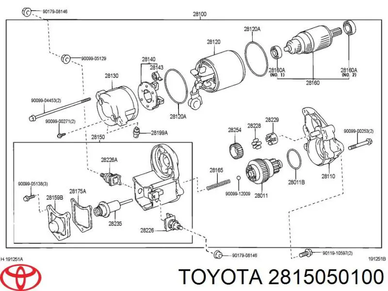 Solenoide de arranque para Toyota Land Cruiser (J10)