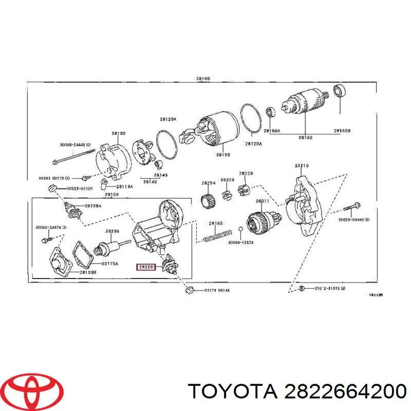 2822664200 Toyota bendix, motor de arranque