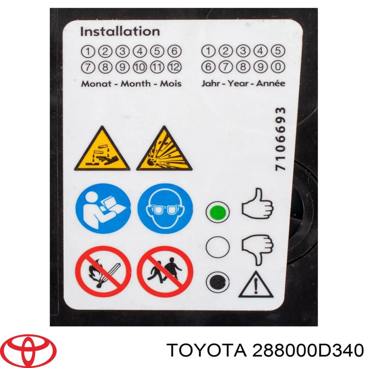Batería de Arranque Toyota (28800YZZAV)